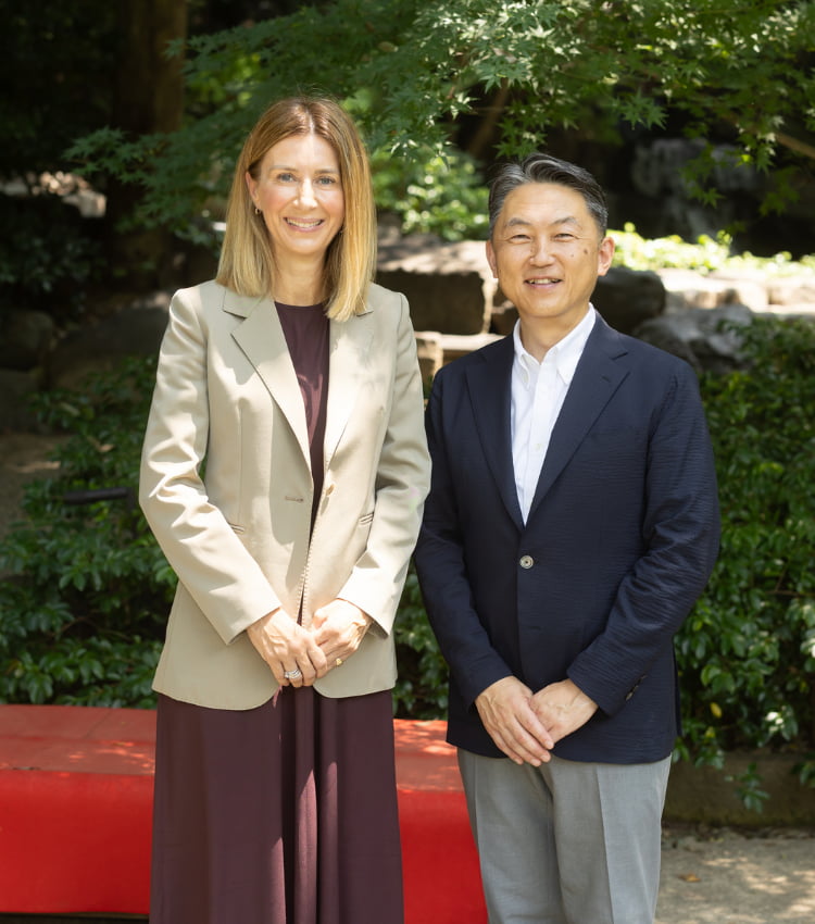 Portrait of Mirela Sucic Cevra, Chief Experience Officer (left), and Goro Kido, Chief Executive Officer (right)