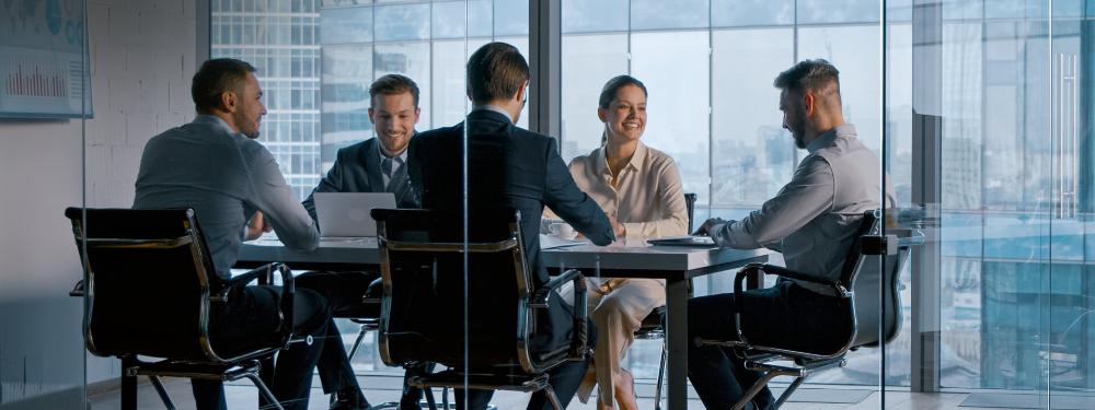 KT - Businessmen having a corporate meeting