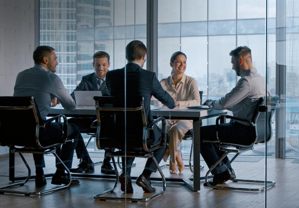 KT - Businessmen having a corporate meeting