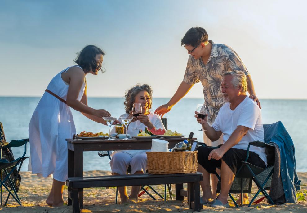KT - A family having a picnic