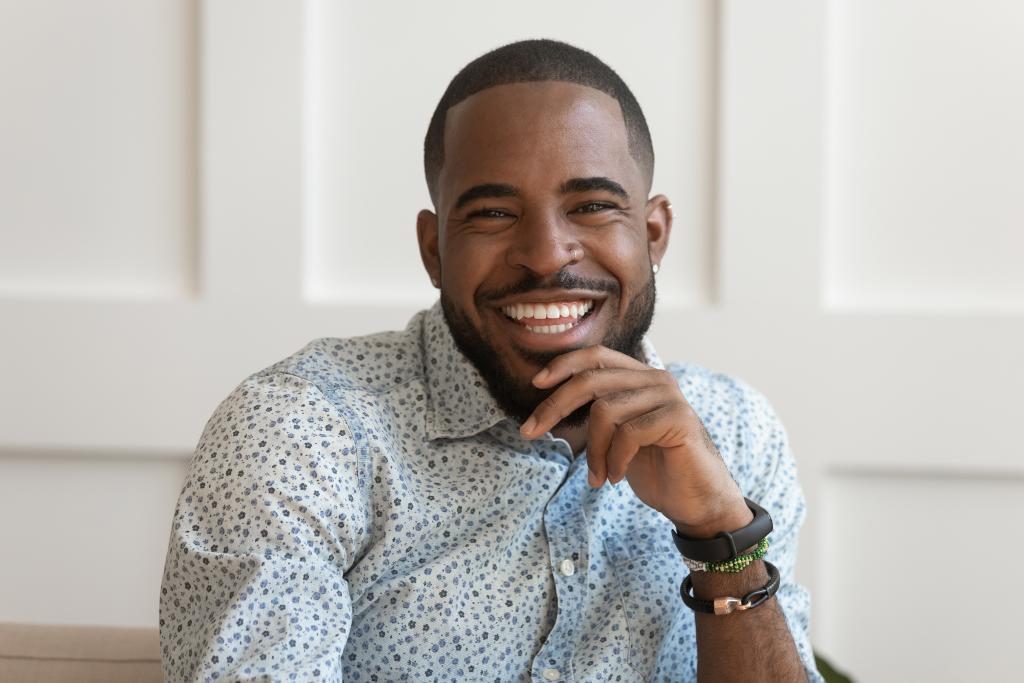 Smiling employee at the office